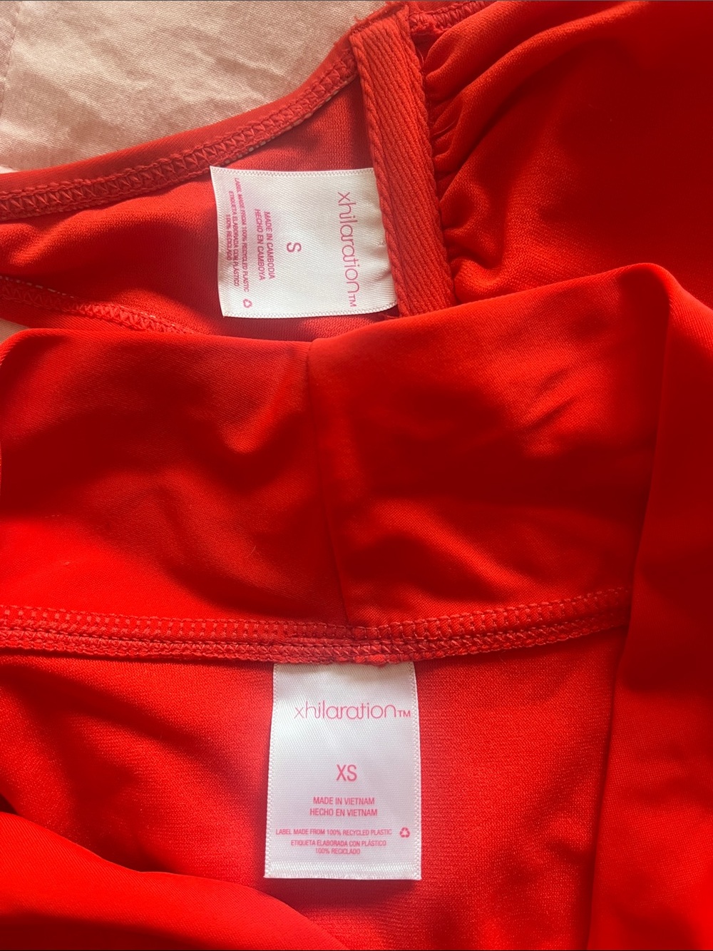 Xhilaration Red Two-Piece Bikini Set - Bandeau Top & High Waist Crossover Bottom - Picture 3 of 3
